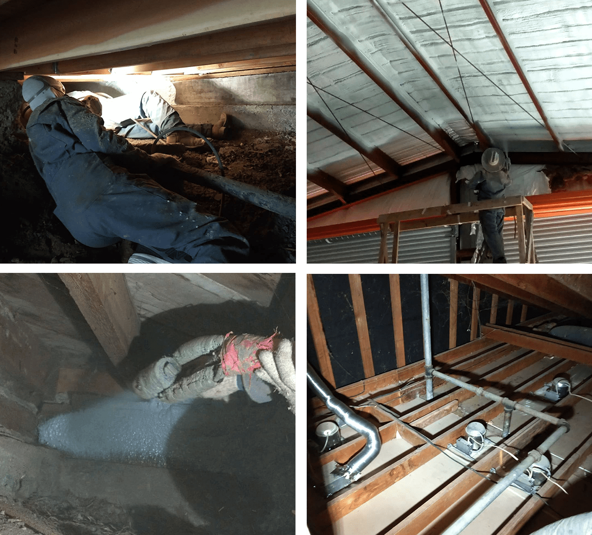 Man Insulating the House